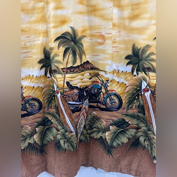 Ky's Hawaii Vintage Hawaiian Dress Y2K Motorcycle Surfboard Women's Size XL - Picture 5 of 7